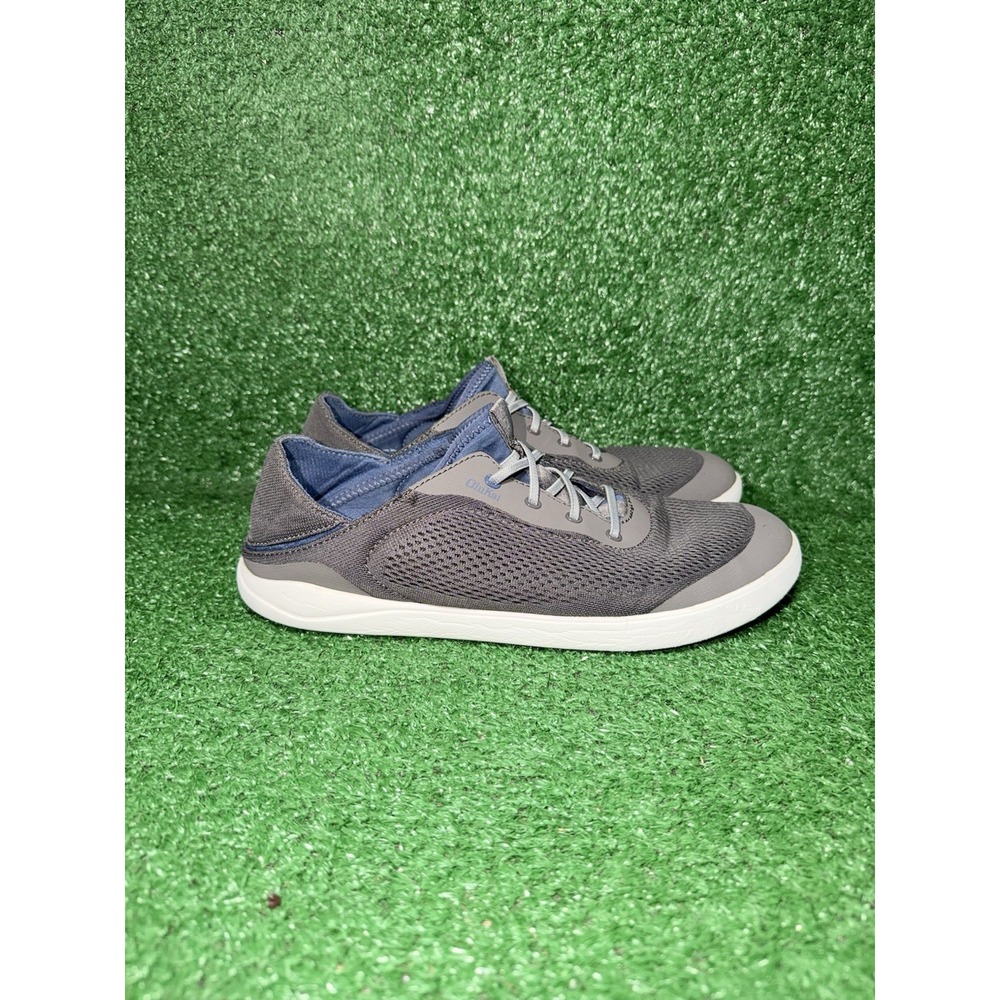 Olukai Men Size 11.5 MOKU Pae Blue Grey Mesh Slip On Comfort Shoe Casual Sneaker